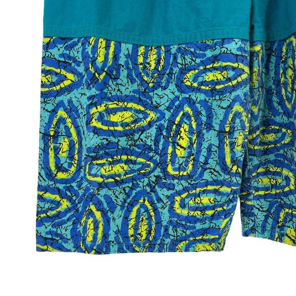 Vintage MTO Surf Green Yello Print Board Shorts Mens Size Medium 10" - Picture 6 of 6